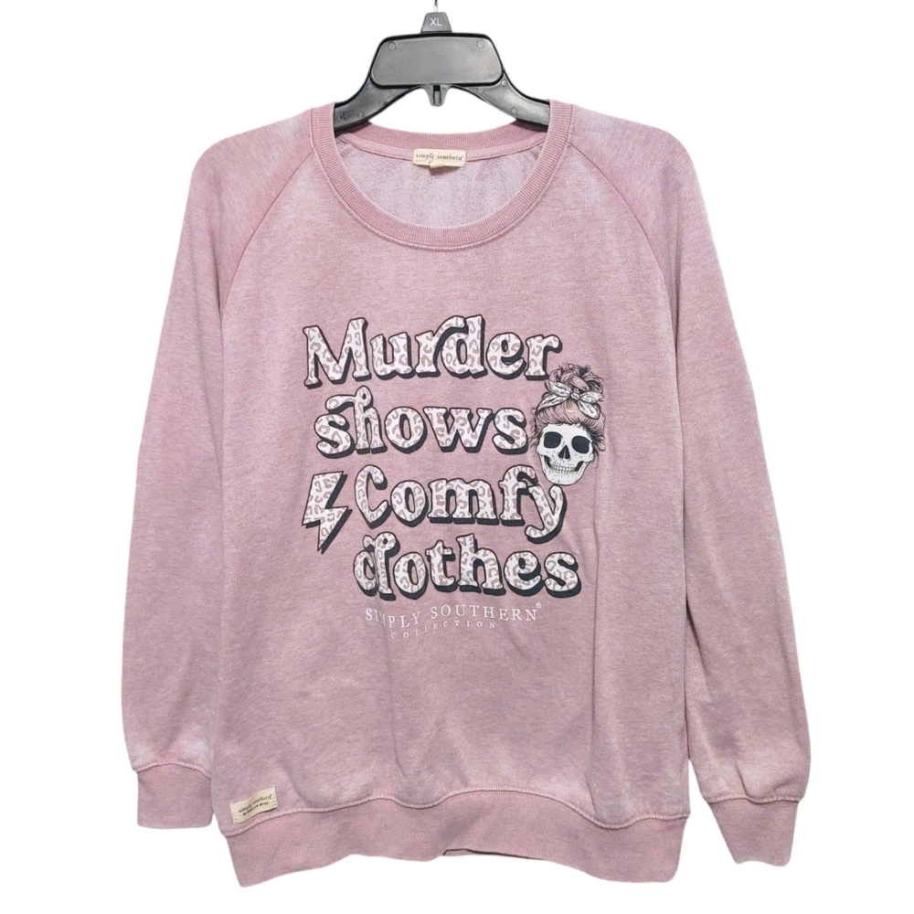 Simply Southern Relaxed Crew Neck Lilac Purple Sweatshirt Women's Size Small S - Picture 4 of 7